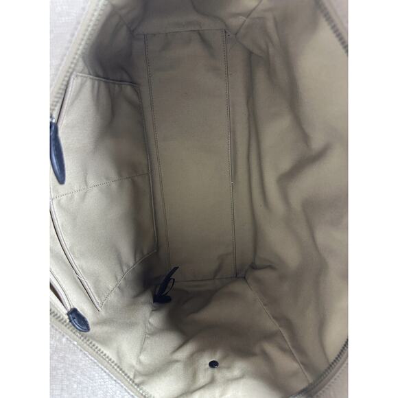 Rebecca Minkoff Gabby Leather Satchel Tote Large Shoulder Bag Beige Clean Lined - Picture 7 of 16